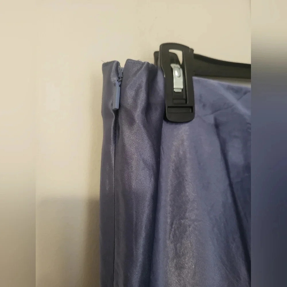 MAX MARA Leisure Coimbra Draped High Waisted Satin Midi Skirt(L)12 - Picture 8 of 11